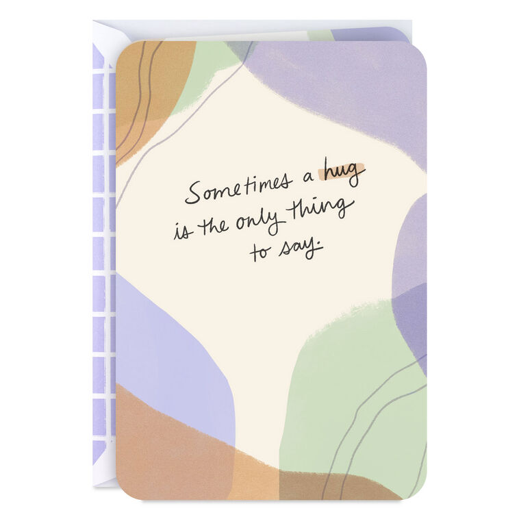 hallmark Sometimes a Hug Is the Only Thing to Say Blank Encouragement Card