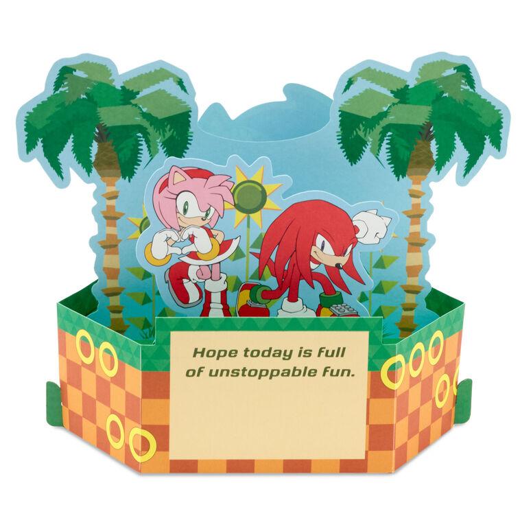 Hallmark Sonic The Hedgehog™ Let The Good Times Roll 3D Pop-Up Birthday Card For Kids