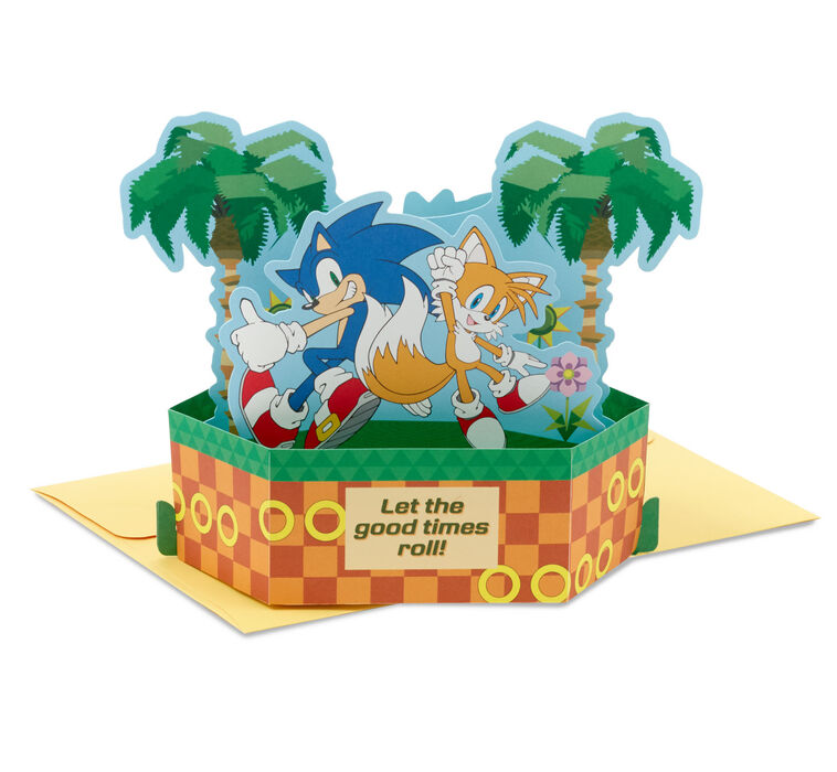 hallmark Sonic the Hedgehog™ Let the Good Times Roll 3D Pop-Up Birthday Card for Kids