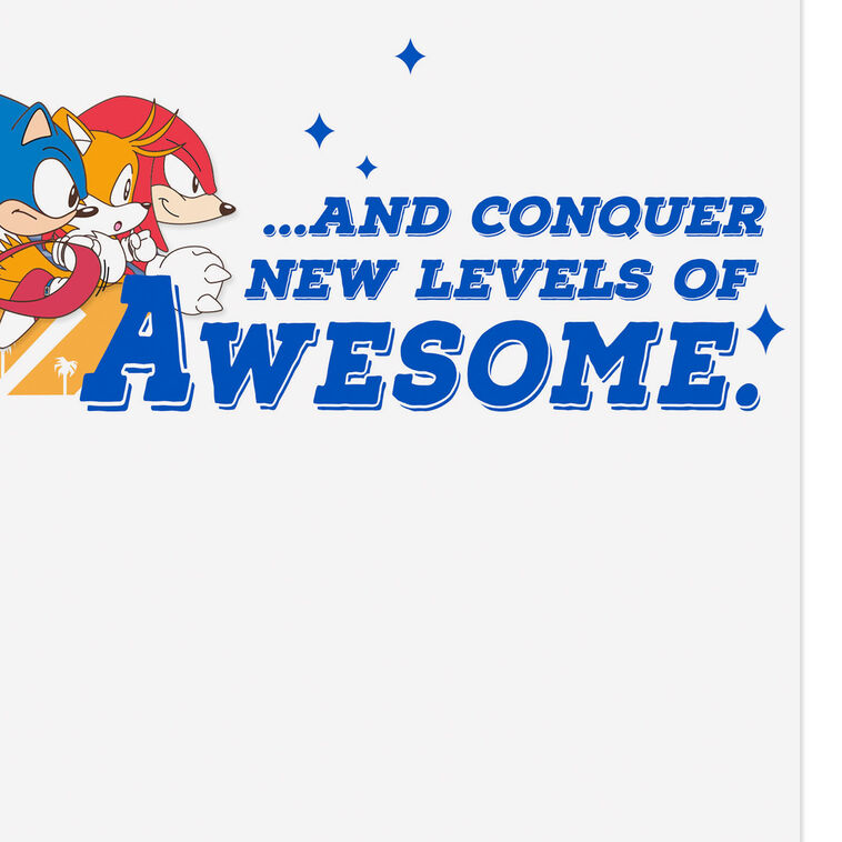 Hallmark Sonic The Hedgehog™ Levels Of Awesome Birthday Card For Nephew