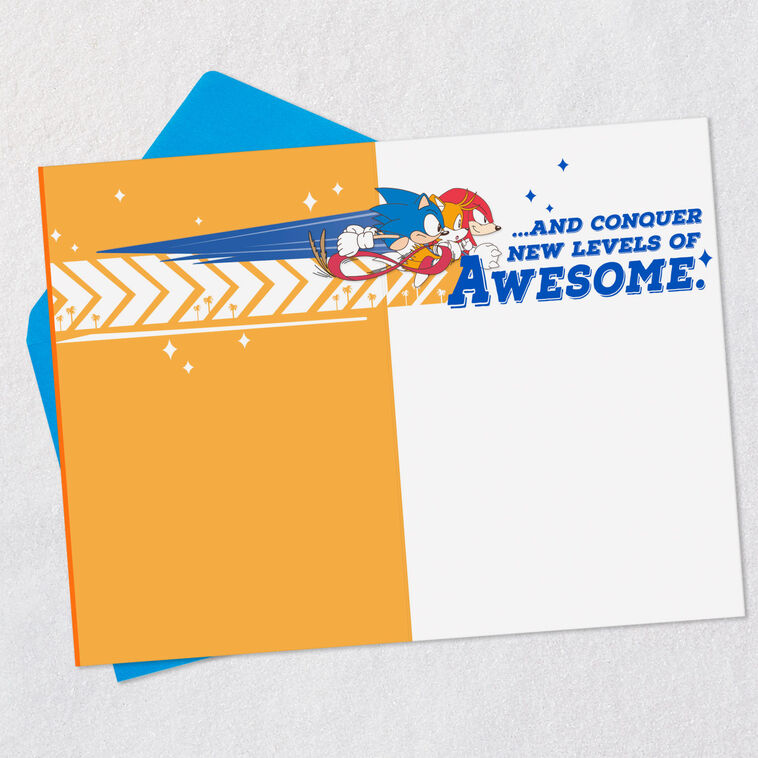 Hallmark Sonic The Hedgehog™ Levels Of Awesome Birthday Card For Nephew