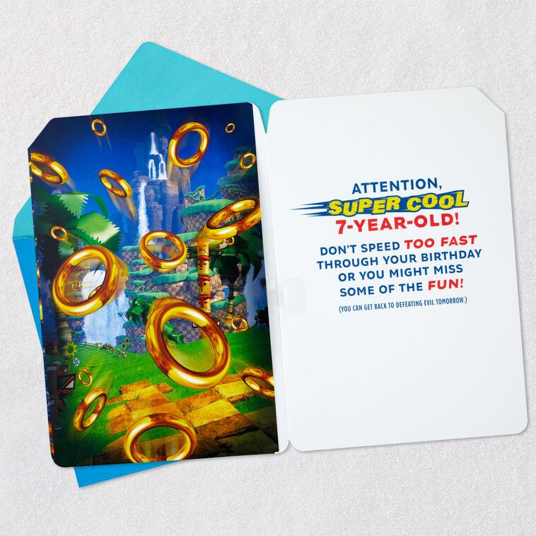 Hallmark Sonic The Hedgehog™ Super Cool Musical 7th Birthday Card