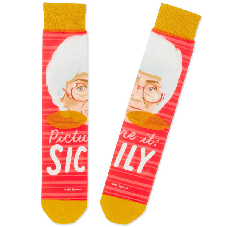 Hallmark Sophia The Golden Girls Sicily Novelty Crew Socks