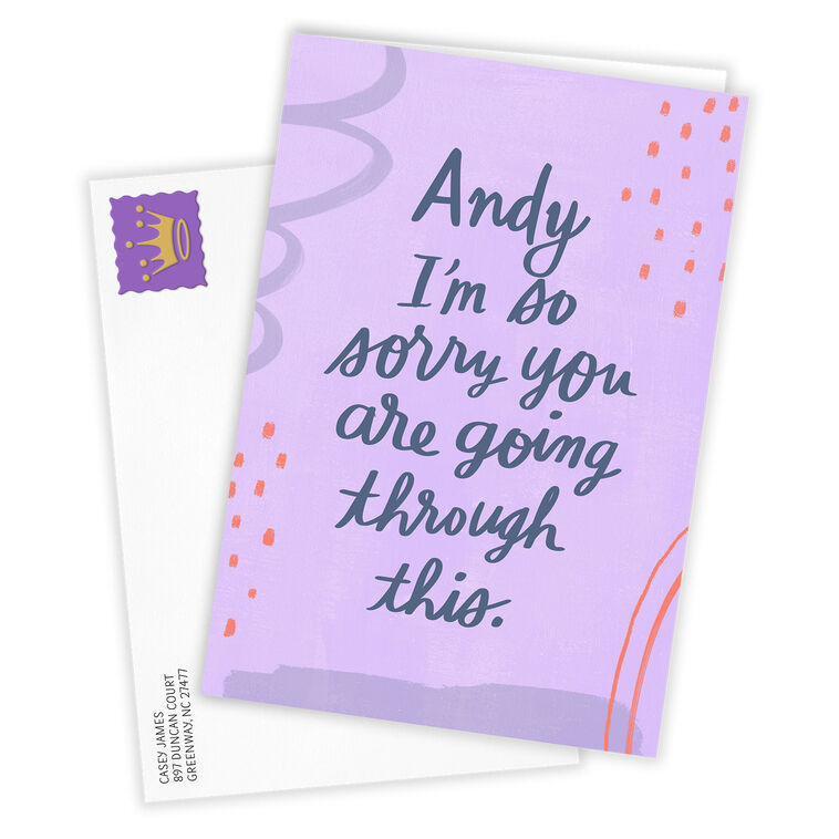 Hallmark Sorry You're Going Through This Custom Thinking Of You Card