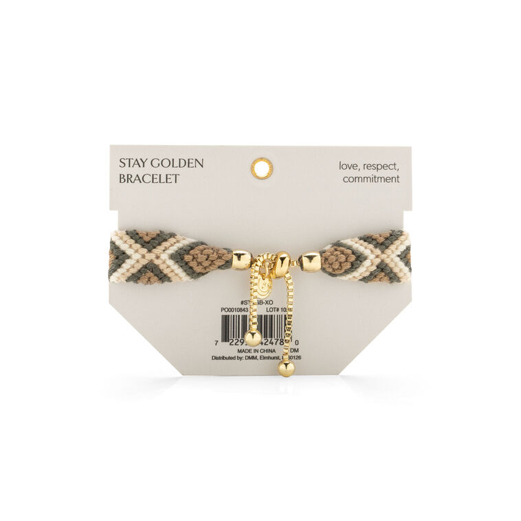 Hallmark Soul Stacks XOXO Neutral Colors Woven Bracelet