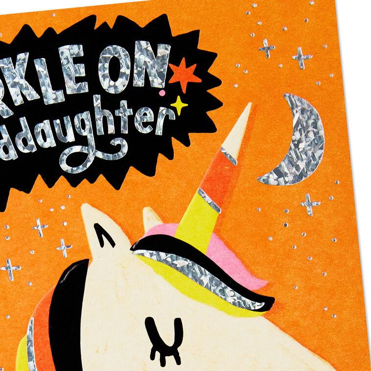 Hallmark Sparkle On Unicorn Halloween Card For Granddaughter