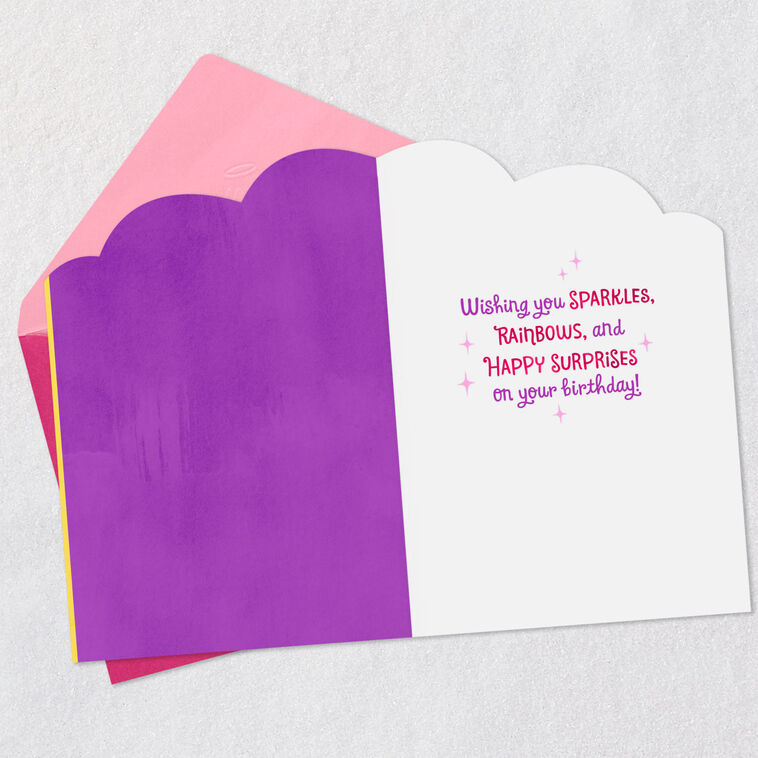 Hallmark Sparkles And Rainbows Cute Unicorn First Birthday Card