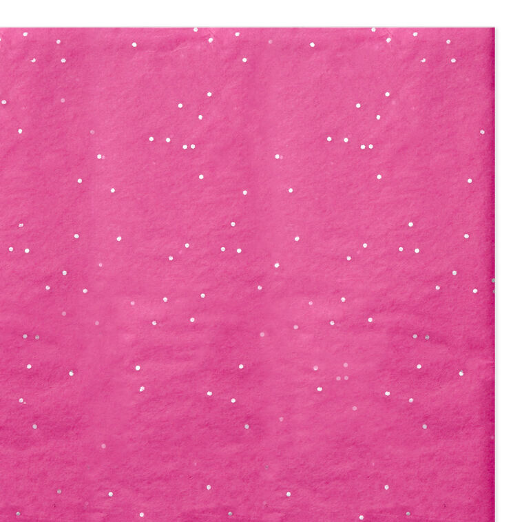 Hallmark Sparkling Dots On Hot Pink Tissue Paper 6 Sheets