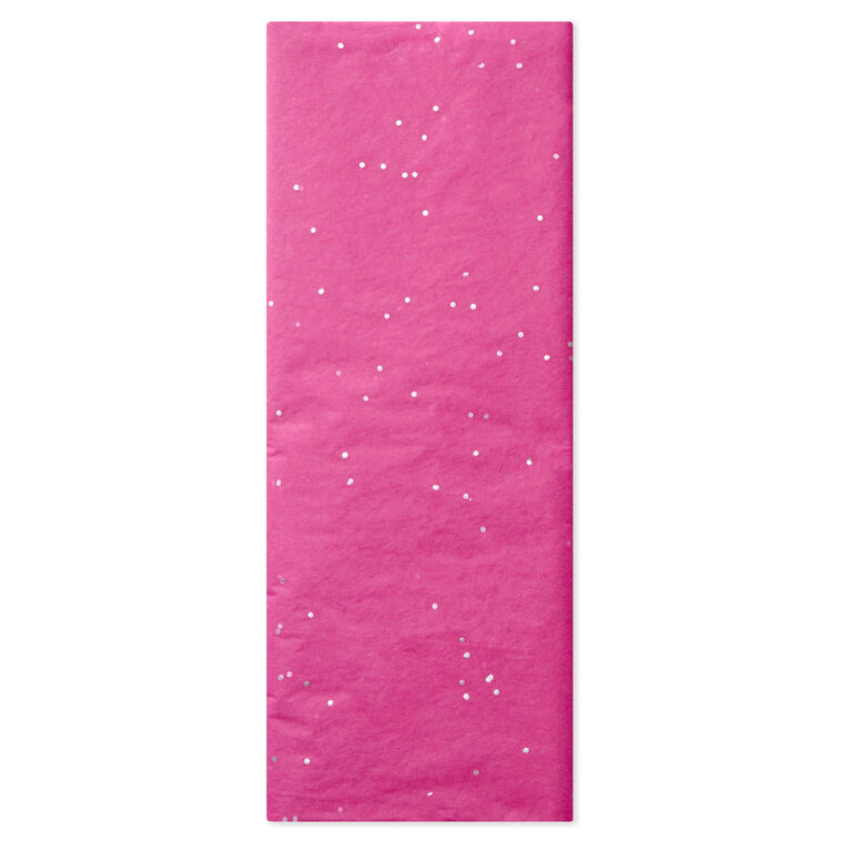 hallmark Sparkling Dots on Hot Pink Tissue Paper 6 sheets
