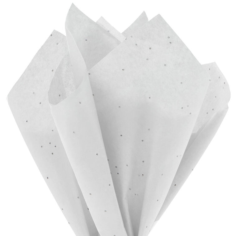 Hallmark Sparkling Dots On White Tissue Paper 6 Sheets