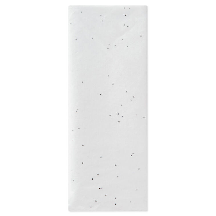 hallmark Sparkling Dots on White Tissue Paper 6 sheets