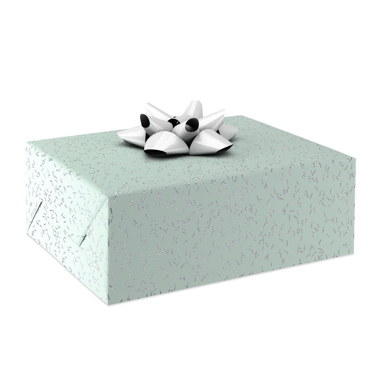 Hallmark Sparkly Confetti On Mint Wrapping Paper 17.5 Sq. Ft