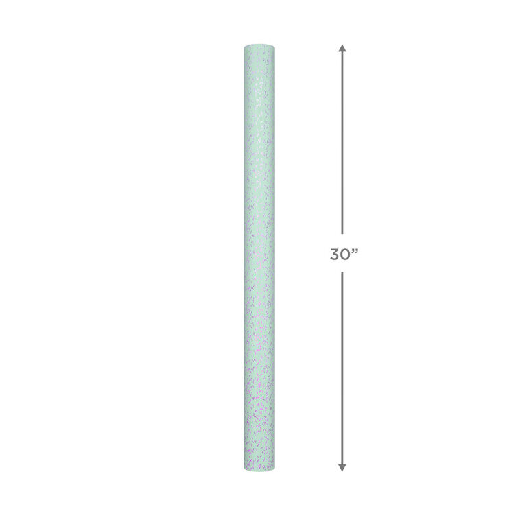 Hallmark Sparkly Confetti On Mint Wrapping Paper 17.5 Sq. Ft
