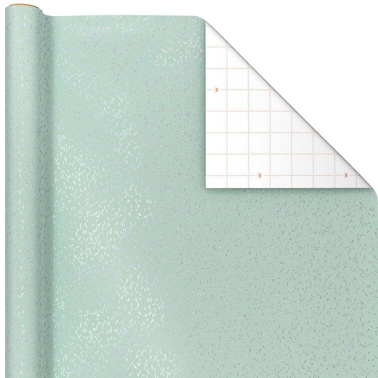 hallmark Sparkly Confetti on Mint Wrapping Paper 17.5 sq. ft