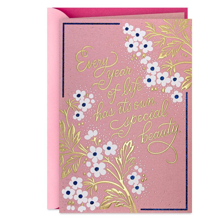 hallmark Special Beauty and Happiness Birthday Card