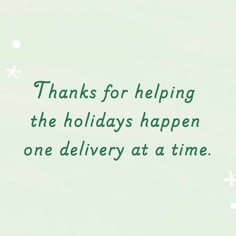 Hallmark Special Delivery Christmas Thank-You Card For Mail Carrier