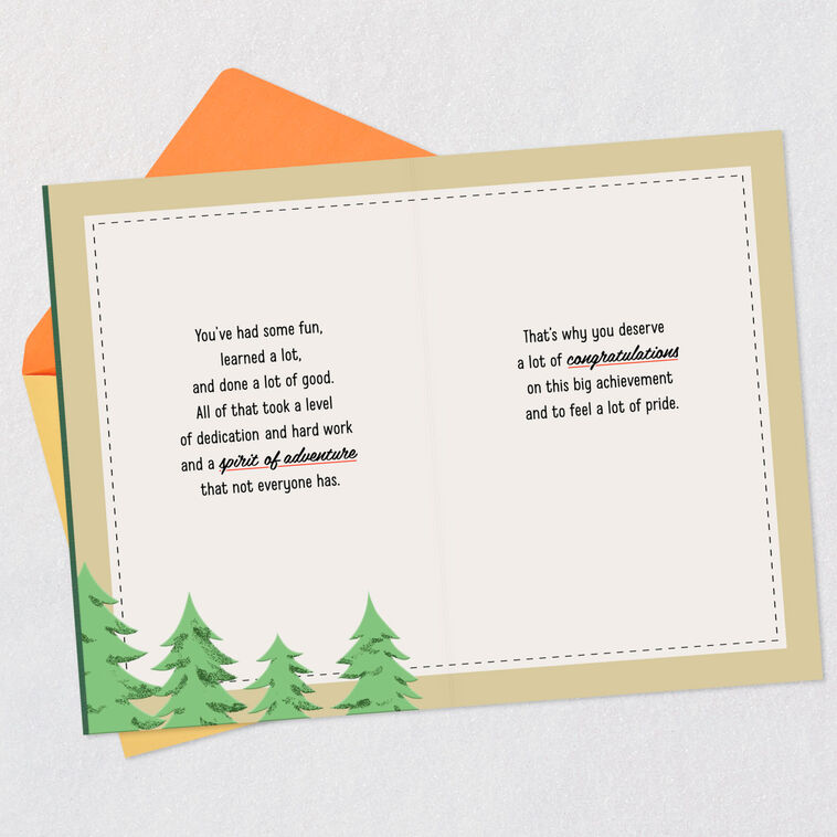 Hallmark Spirit Of Adventure Eagle Scout Congratulations Card