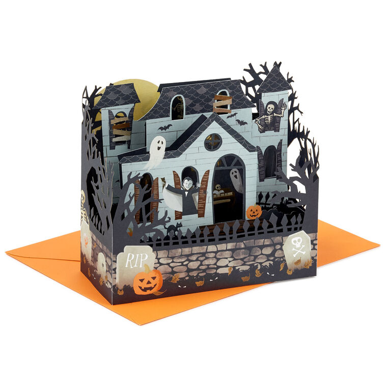 hallmark Spooky Haunted House 3D Pop-Up Halloween Card