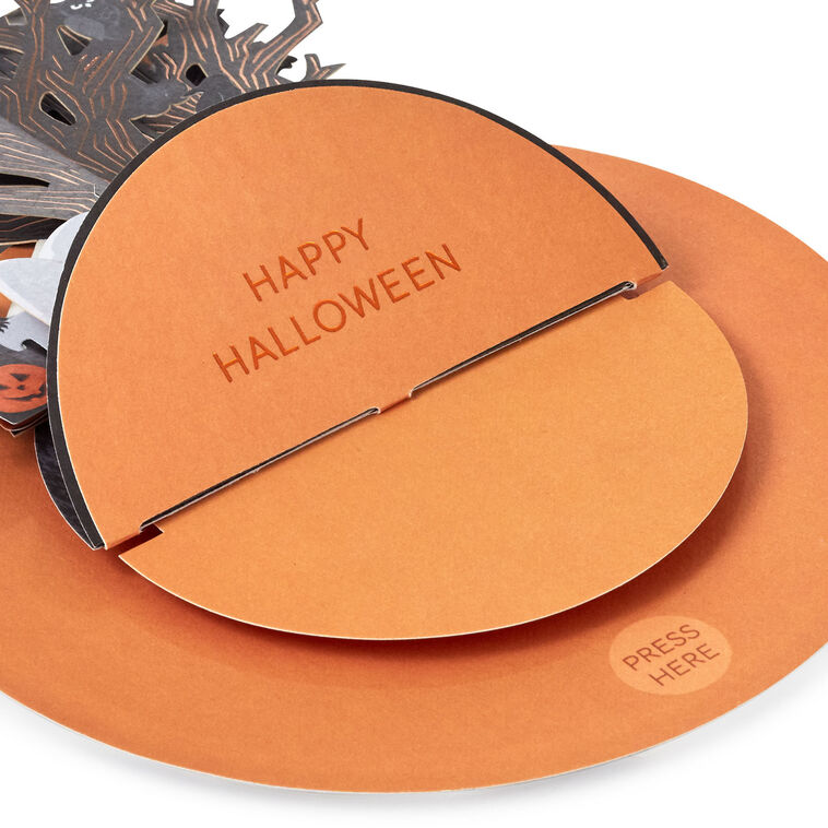 Hallmark Spooky Spinning Graveyard Musical 3D Pop-Up Halloween Card With Motion