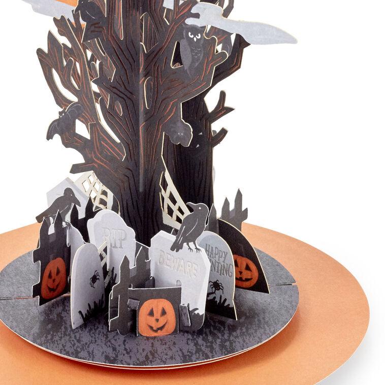 Hallmark Spooky Spinning Graveyard Musical 3D Pop-Up Halloween Card With Motion