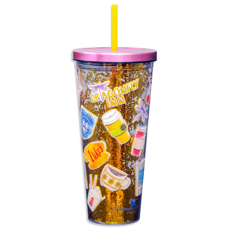 hallmark Spoontiques Gilmore Girls Icons Glitter Tumbler 32 oz