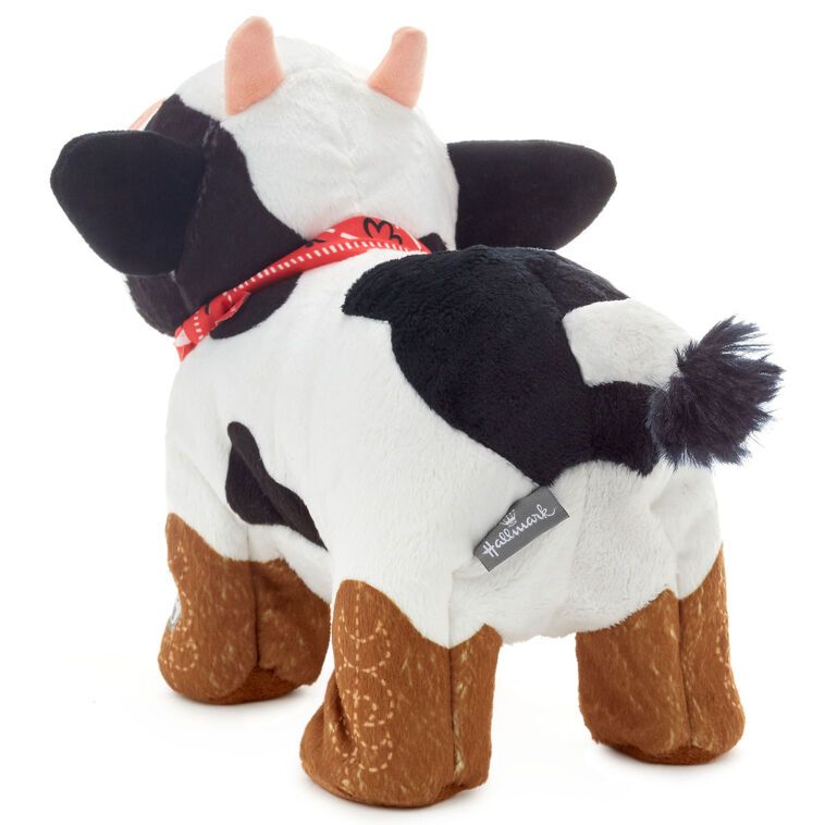Hallmark Spotted Cow In Boots Plush With Sound And Motion 9"