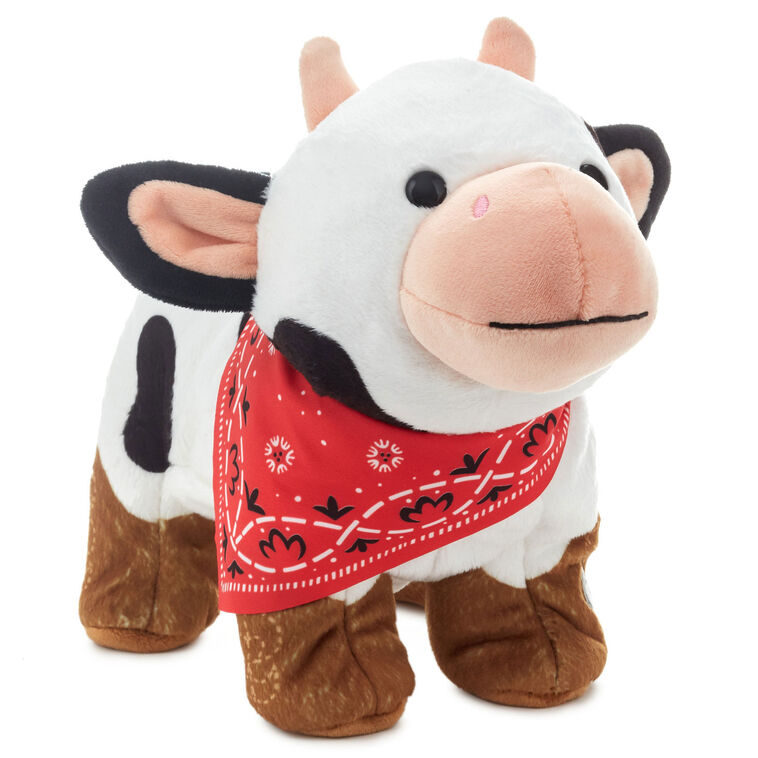 hallmark Spotted Cow in Boots Plush With Sound and Motion 9"
