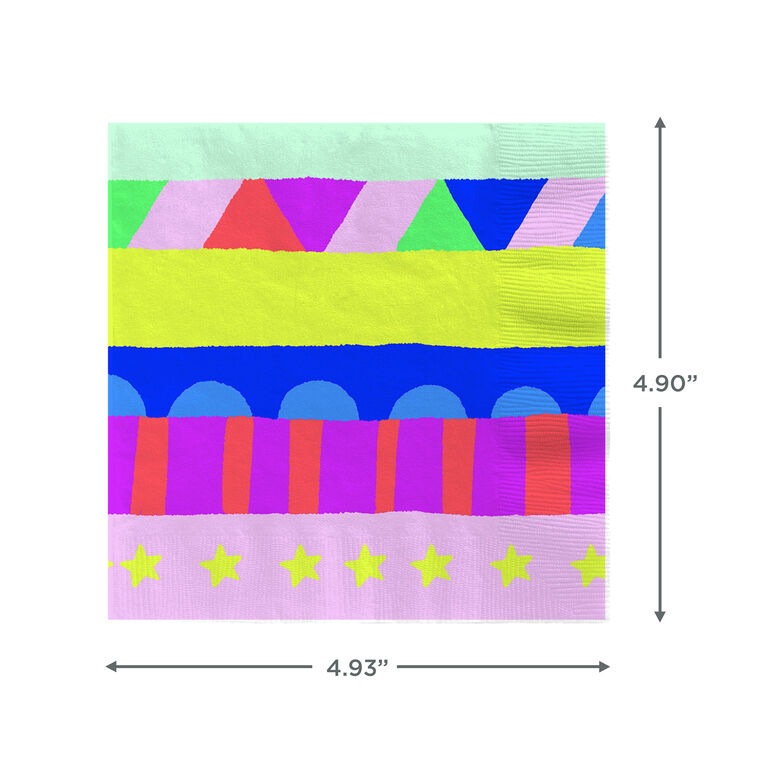 Hallmark Stacked Geometrics Cocktail Napkins Set Of 16