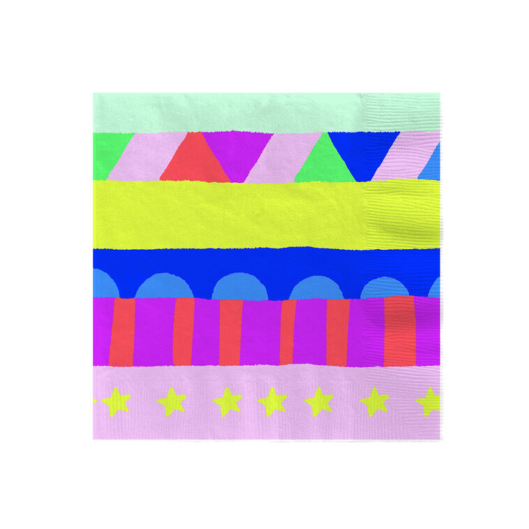 hallmark Stacked Geometrics Cocktail Napkins Set of 16