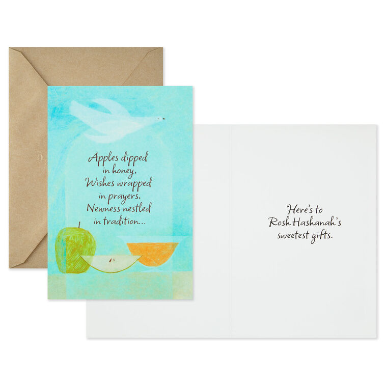 Hallmark Star Of David And Apples Rosh Hashanah Cards Pack Of 6