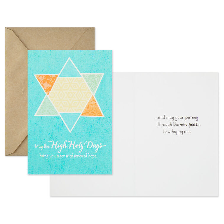 Hallmark Star Of David And Apples Rosh Hashanah Cards Pack Of 6