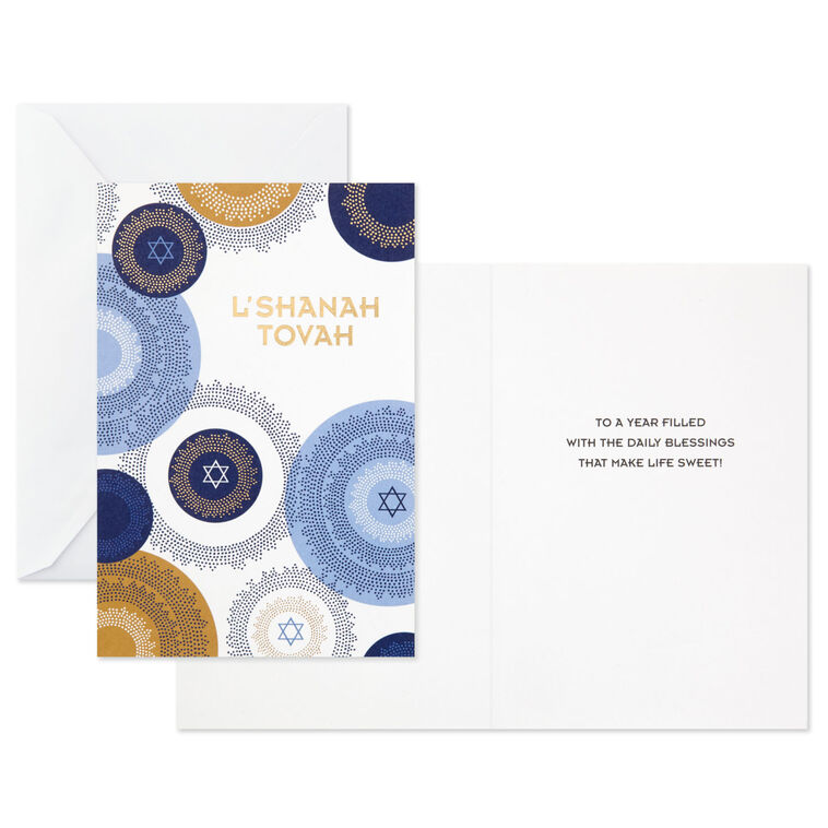 Hallmark Star Of David And Dove Rosh Hashanah Cards Pack Of 6