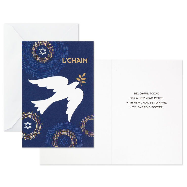 Hallmark Star Of David And Dove Rosh Hashanah Cards Pack Of 6