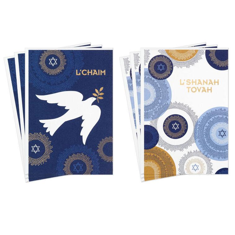 hallmark Star of David and Dove Rosh Hashanah Cards Pack of 6