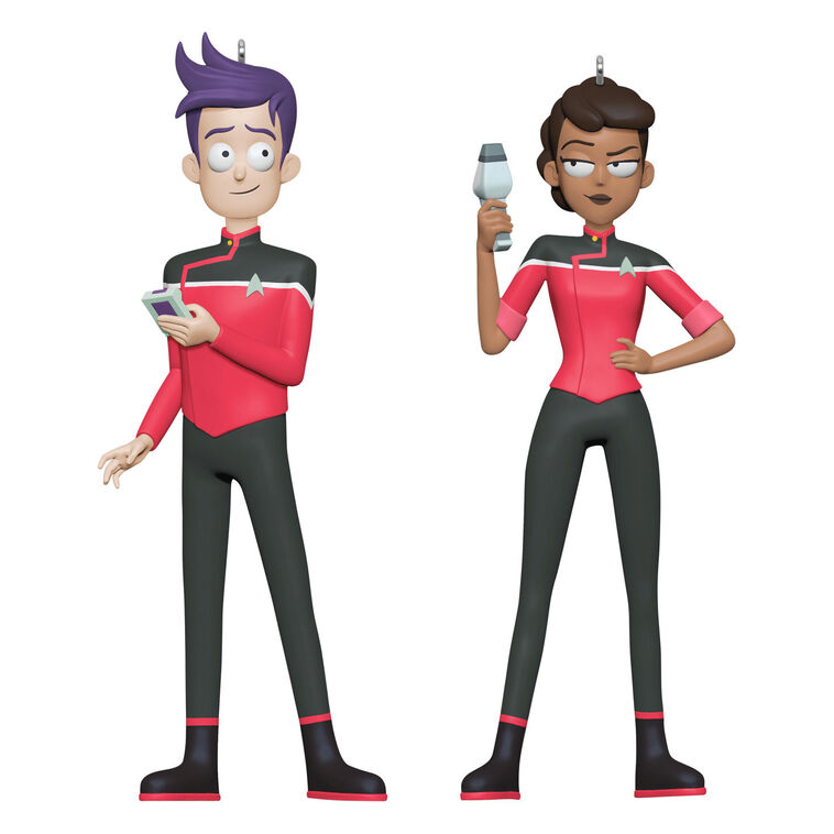 hallmark Star Trek™: Lower Decks Ensigns Beckett Mariner and Bradward Boimler Ornaments Set of 2