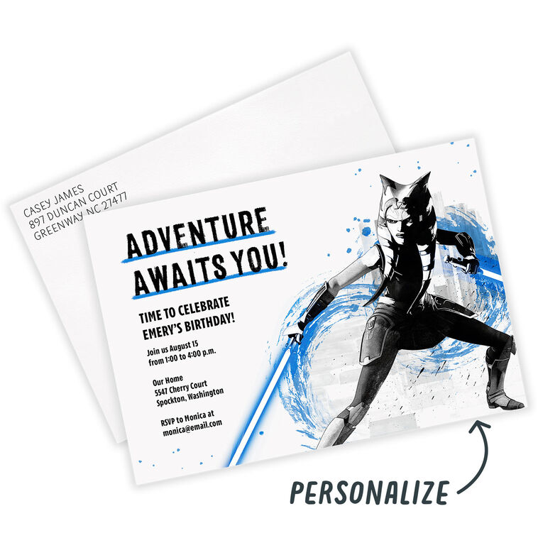 Hallmark Star Wars: Ahsoka™ Adventure Birthday Invitation