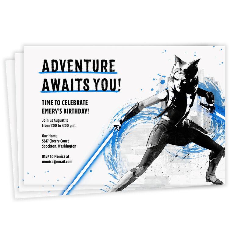 hallmark Star Wars: Ahsoka™ Adventure Birthday Invitation