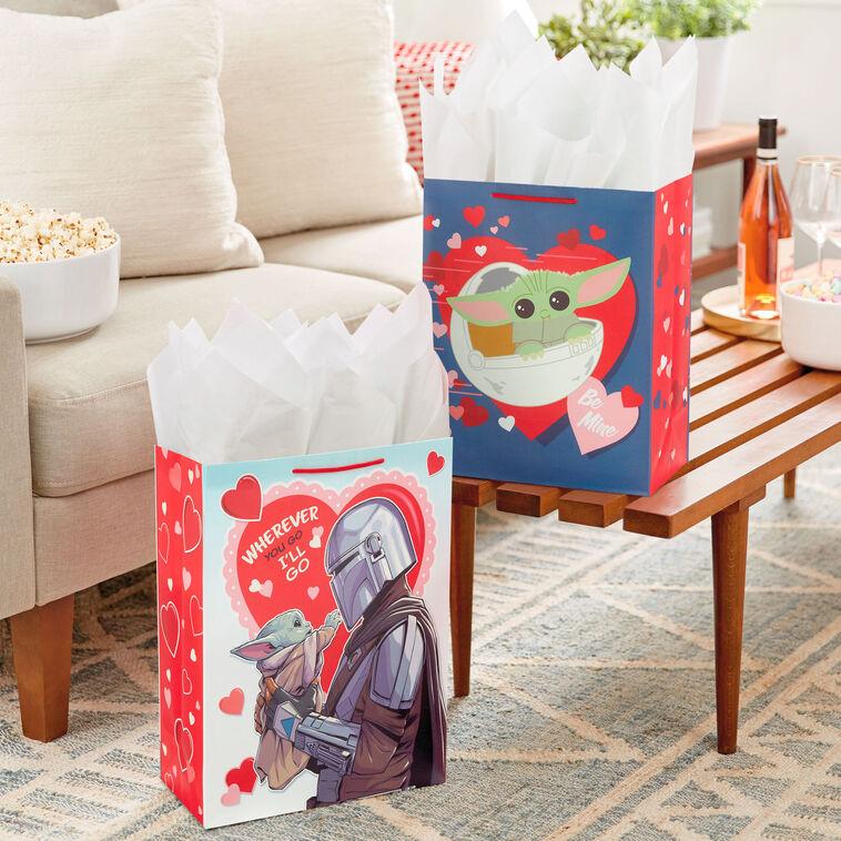 Hallmark Star Wars: The Mandalorian™ 2-Pack Large And XL Valentine's Day Gift Bags