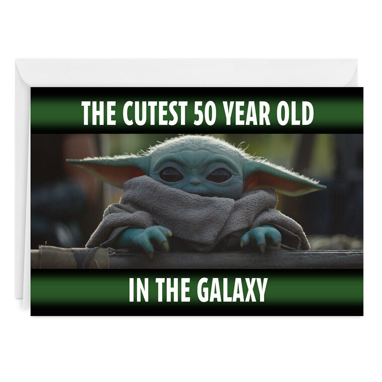 hallmark Star Wars: The Mandalorian™ Cutest in the Galaxy Custom Birthday Card