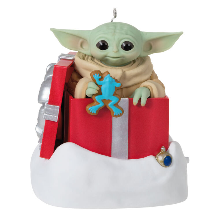hallmark Star Wars: The Mandalorian™ Grogu™ Greetings Ornament With Sound and Motion