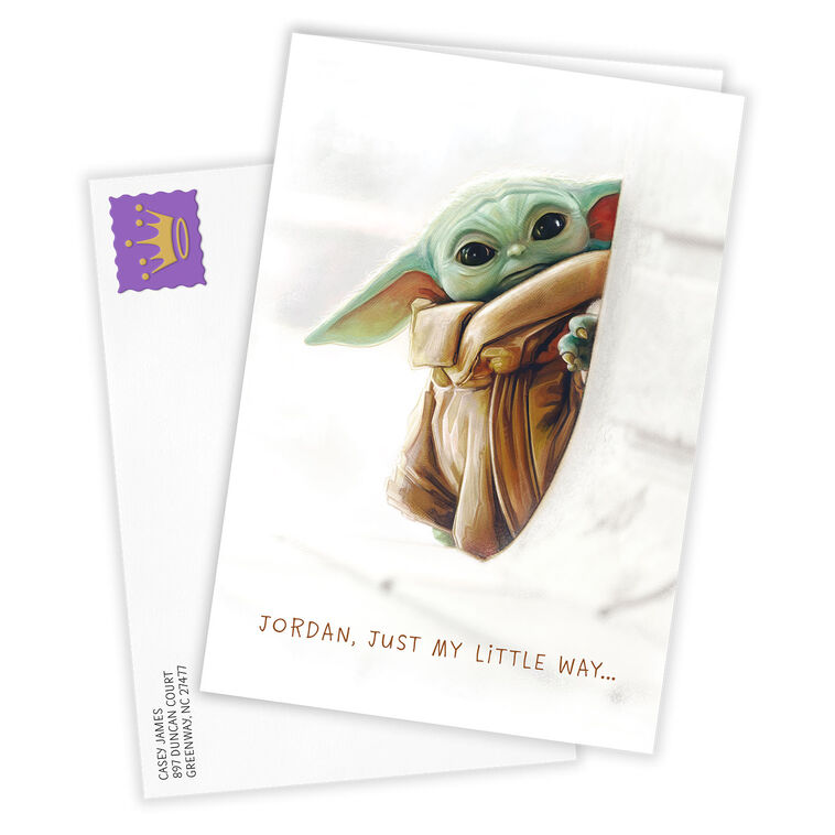 Hallmark Star Wars: The Mandalorian™ Grogu™ Hello Custom Card