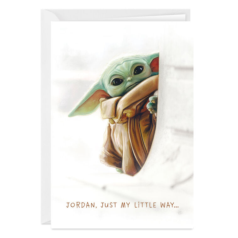 hallmark Star Wars: The Mandalorian™ Grogu™ Hello Custom Card