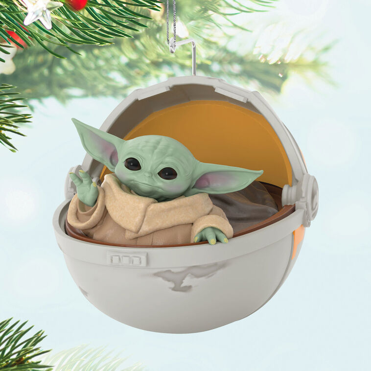Hallmark Star Wars: The Mandalorian™ Grogu™ In Hovering Pram Ornament