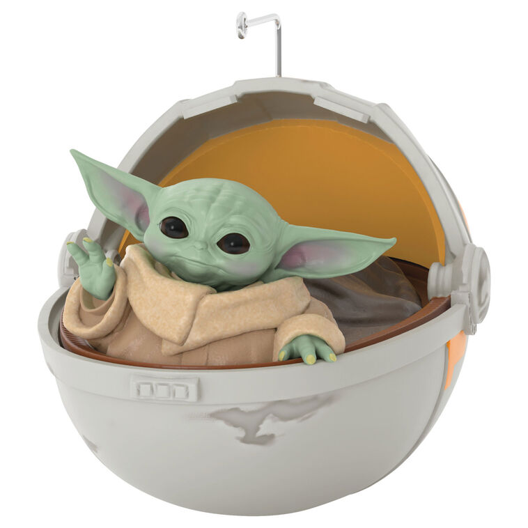 hallmark Star Wars: The Mandalorian™ Grogu™ in Hovering Pram Ornament