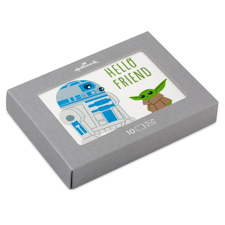 hallmark Star Wars: The Mandalorian™ R2-D2™ and Grogu™ Blank Notes Pack of 10