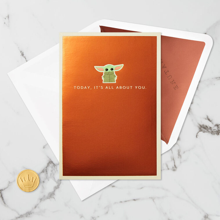 Hallmark Star Wars: The Mandalorian™ The Child™ Today Is All About You Card