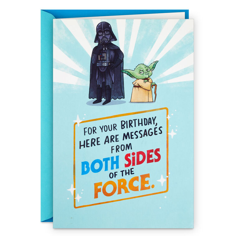 hallmark Star Wars™ Both Sides of the Force Funny Birthday Card With Mini Cards