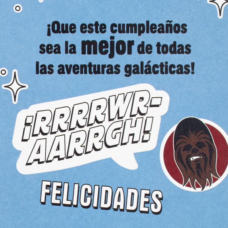 Hallmark Star Wars™ Chewbacca™ Spanish-Language 7th Birthday Card With Stickers