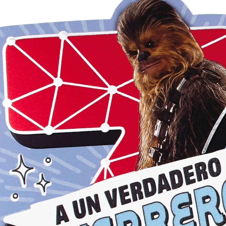 Hallmark Star Wars™ Chewbacca™ Spanish-Language 7th Birthday Card With Stickers