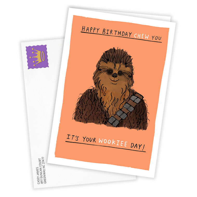 Hallmark Star Wars™ Chewbacca™ Your Wookiee Day Custom Birthday Card